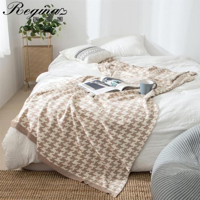 Avtoit | PlaidLuxe Houndstooth Throw Blanket | Checked Design | Soft & Cozy | Various Sizes