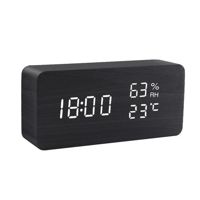 Avtoit | LED alarm clock in wooden cube shape