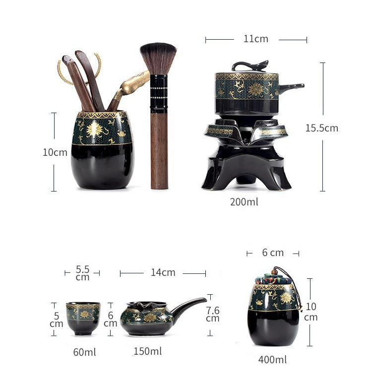 Avtoit | Vintage Chinese Style Unique Ceramic Tea Set