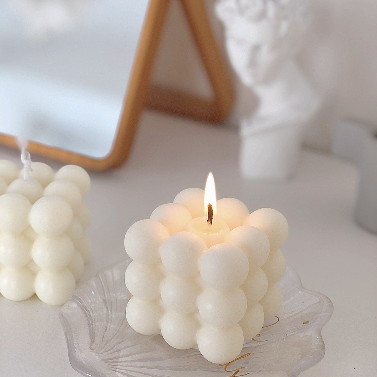 Avtoit | Cube Soy Wax White Candle