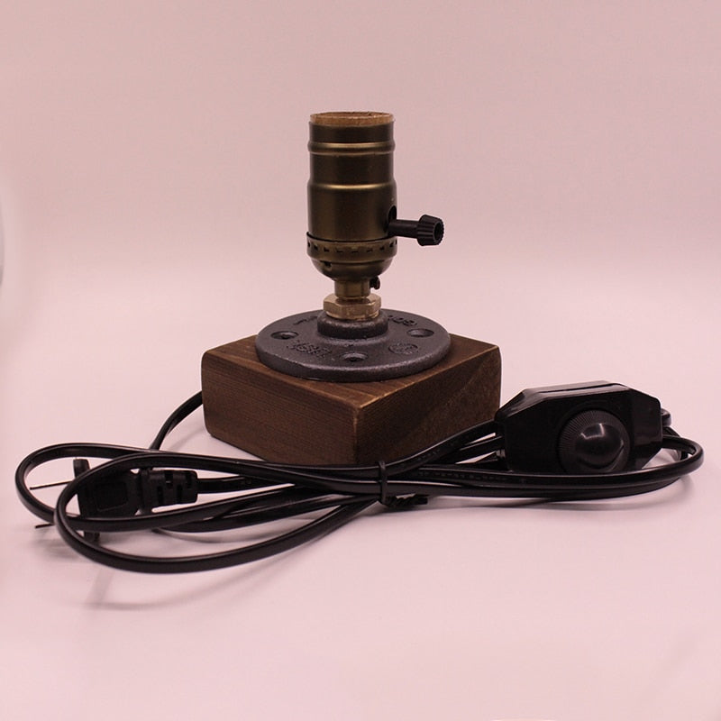Avtoit | Vintage Industrial Wooden Dimmable Table Lamp