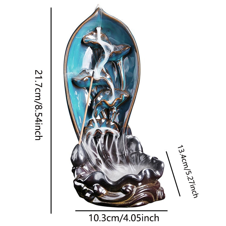 Avtoit | Ceramic Waterfall Backflow Yoga Incense Burner