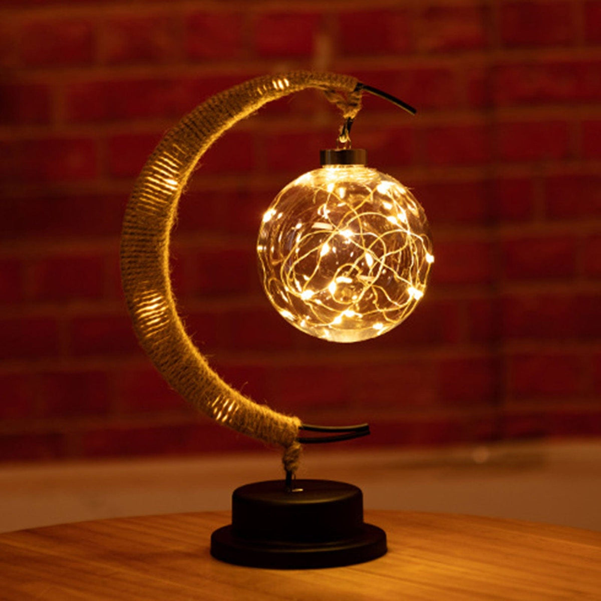 Avtoit | Rayvia Lunar Lamp - Half Moon LED Light with Glass Globe for Cozy Atmosphere