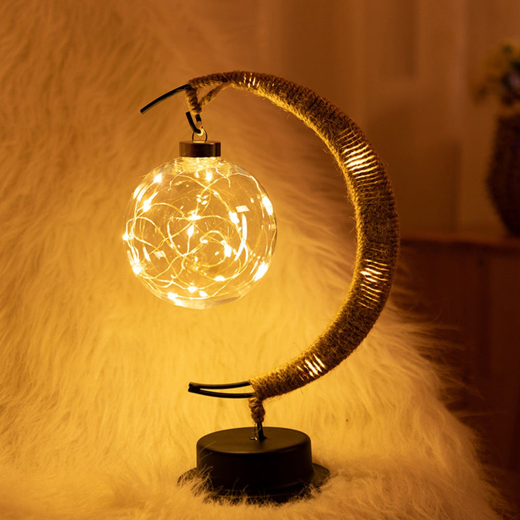 Avtoit | Rayvia Lunar Lamp - Half Moon LED Light with Glass Globe for Cozy Atmosphere