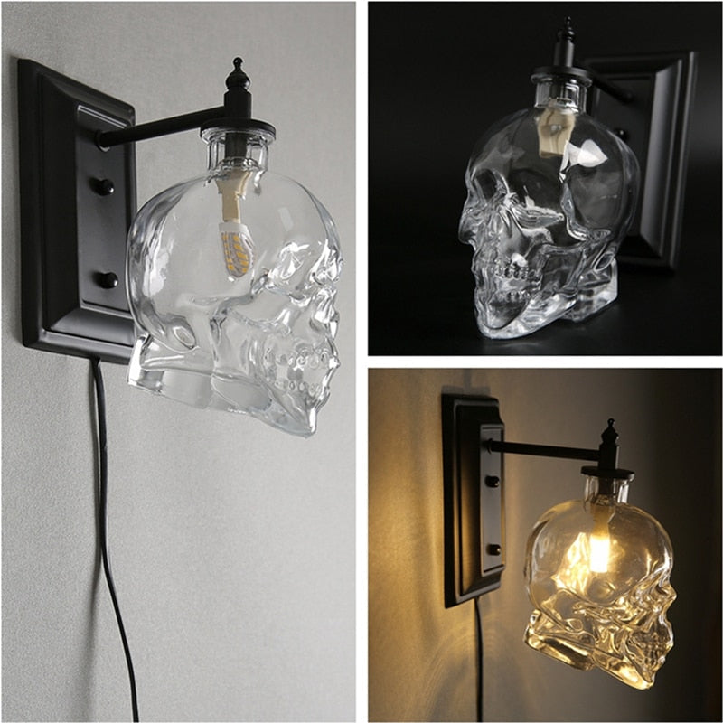 Avtoit | Retro Skull Glass Pendant Light