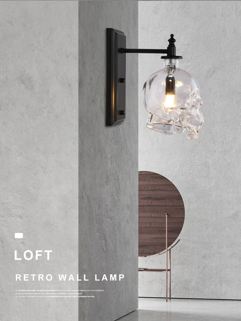 Avtoit | Retro Skull Glass Pendant Light