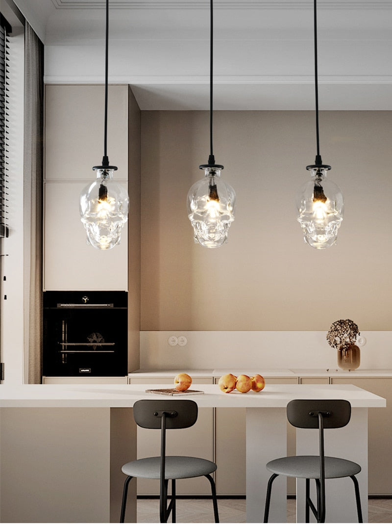 Avtoit | Retro Skull Glass Pendant Light