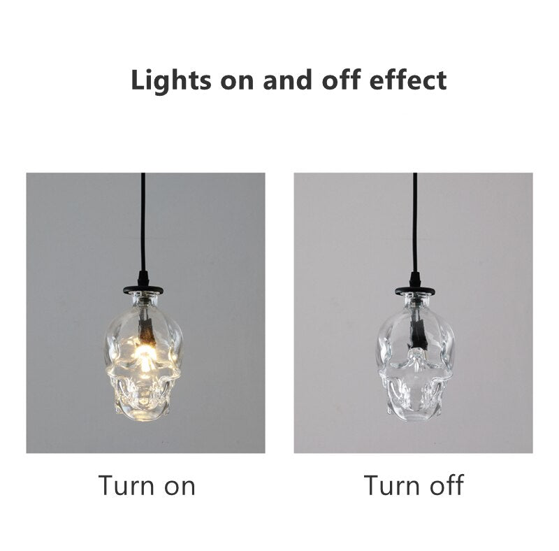 Avtoit | Retro Skull Glass Pendant Light