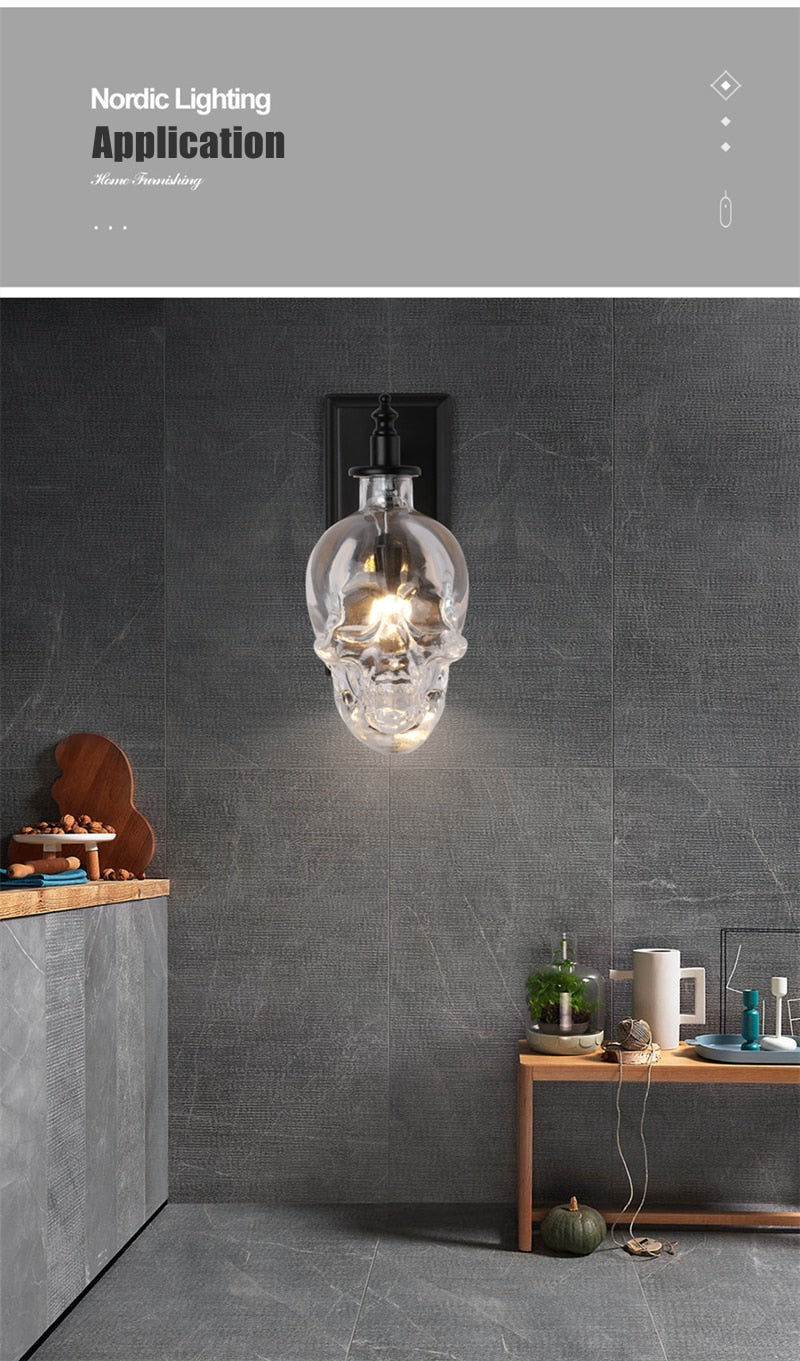 Avtoit | Retro Skull Glass Pendant Light