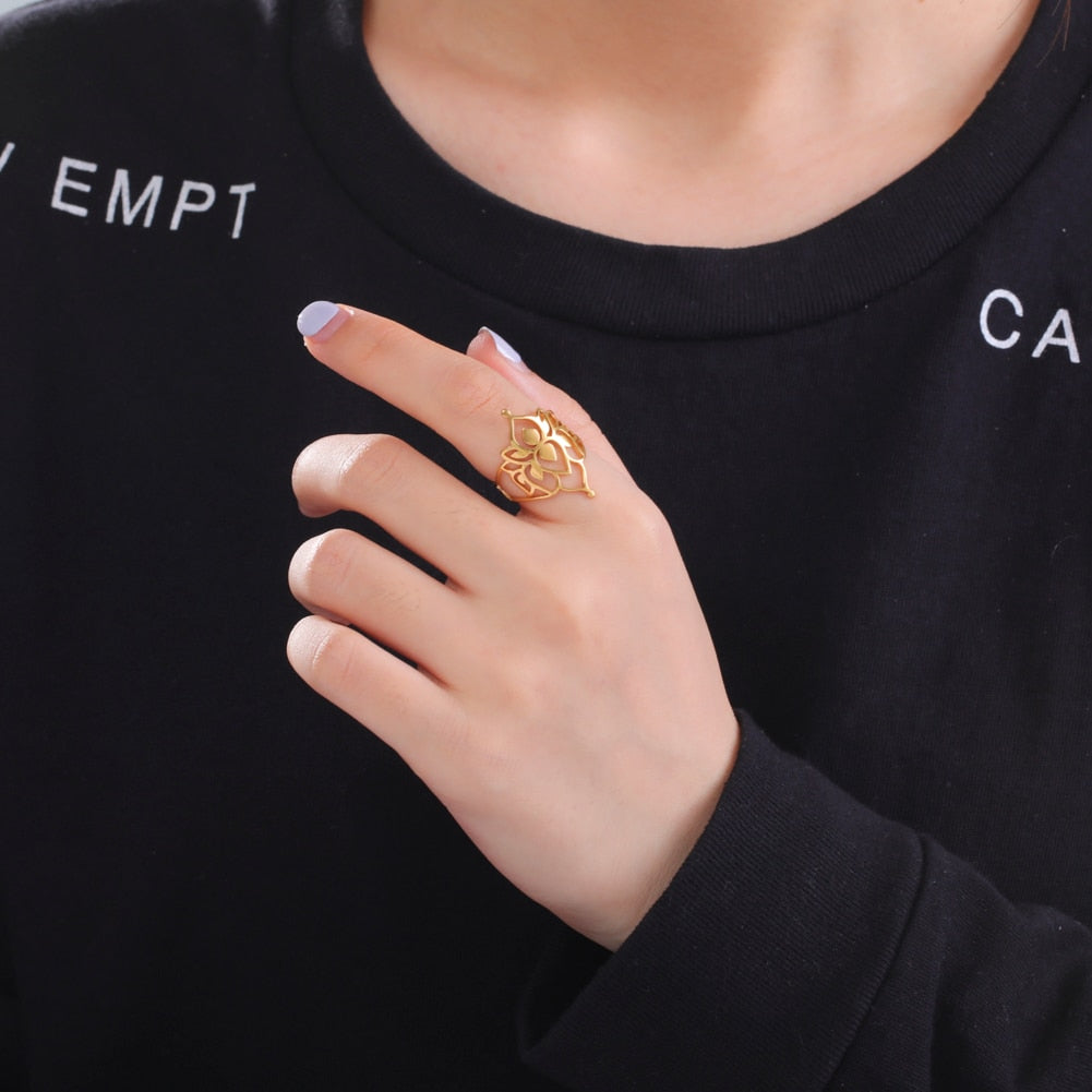 Avtoit | Buddha Vintage Lotus Rings for Women