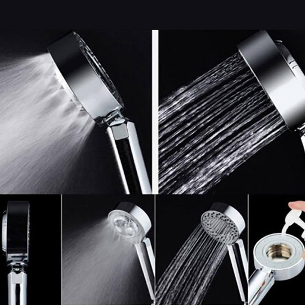 High-Pressure Shower Head with Soap Dispenser and Double-Sided Outlet