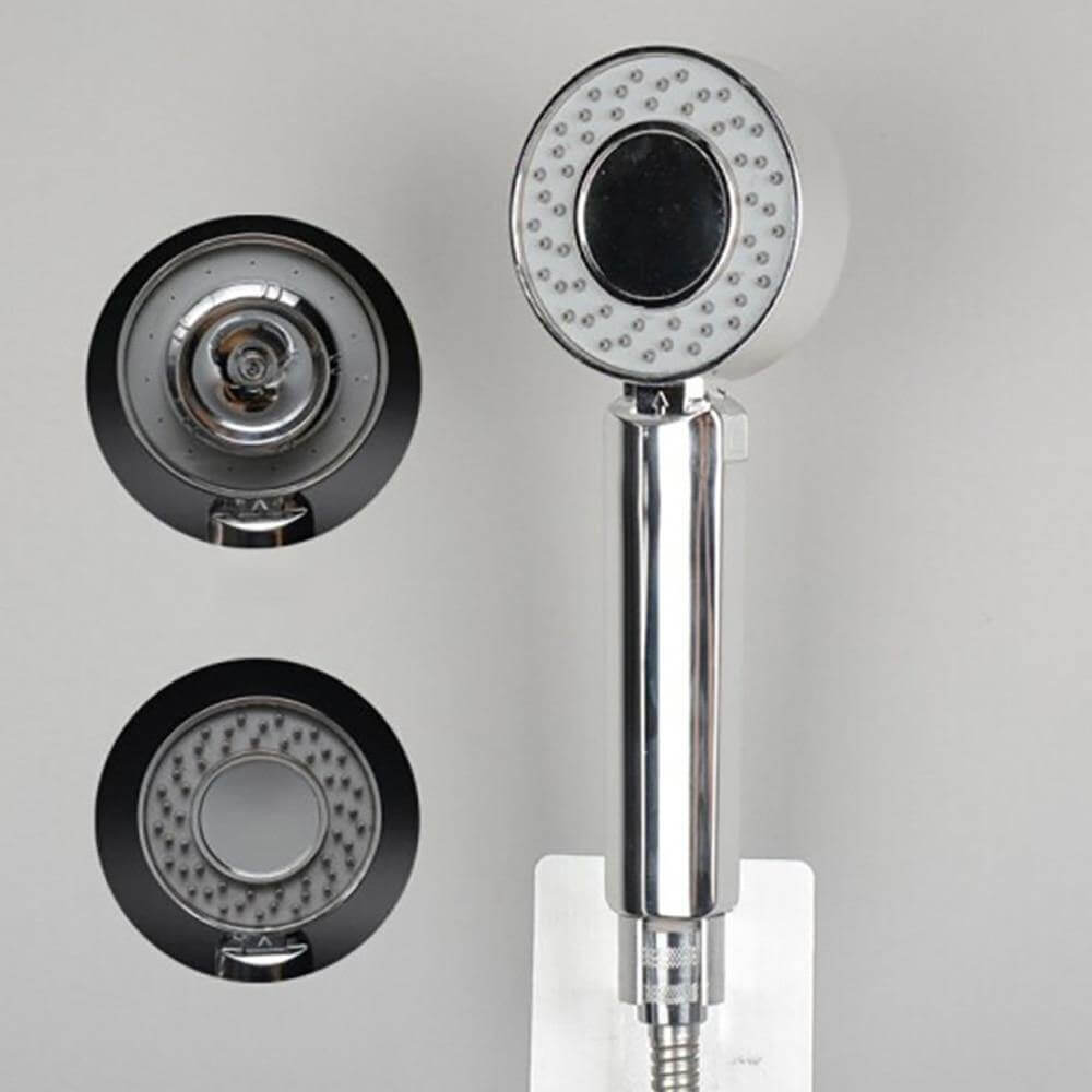 High-Pressure Shower Head with Soap Dispenser and Double-Sided Outlet