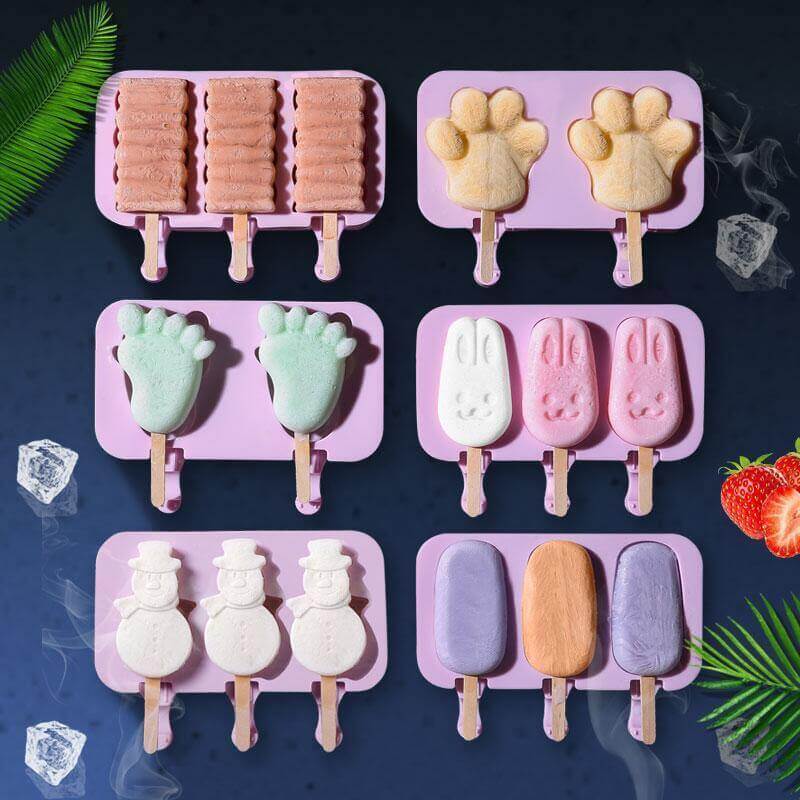 Avtoit | Silicone Cartoon Homemade Ice Cream Molds