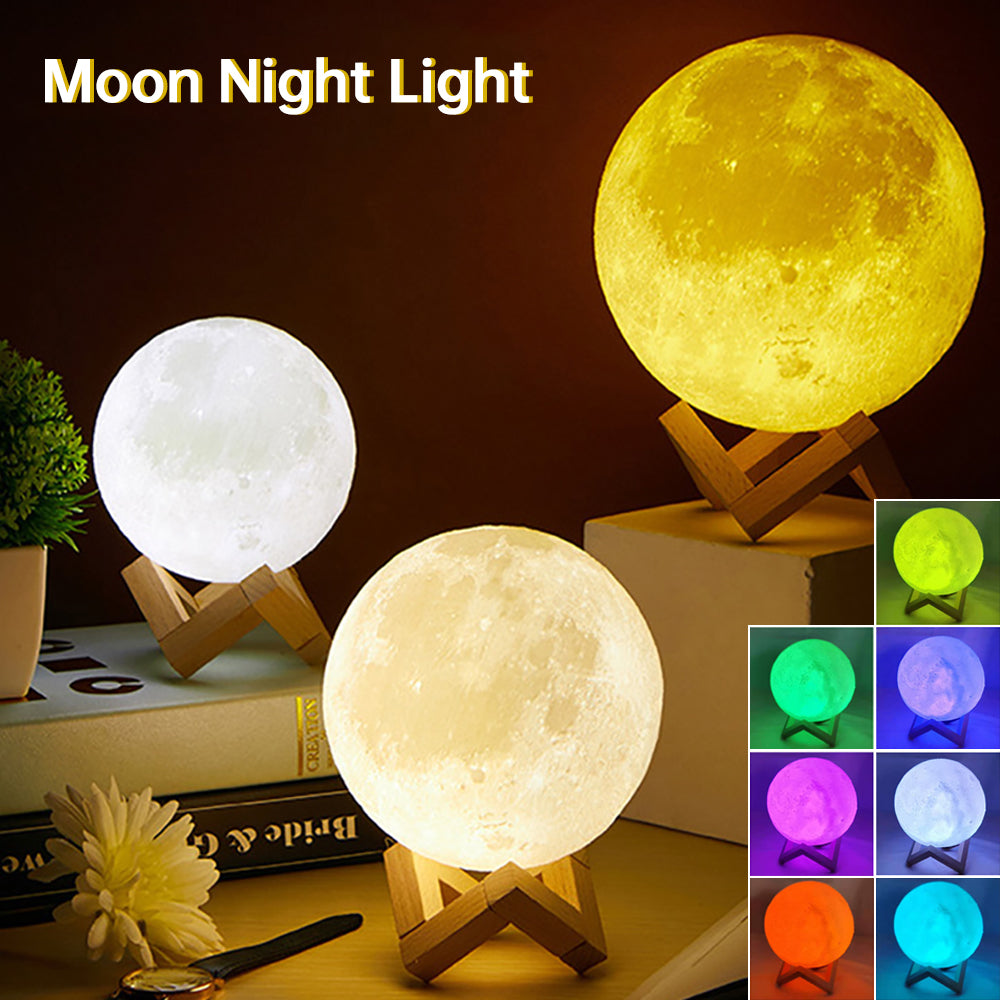 Avtoit | 3D Light Touch Switch Rechargeable Moon Night Lamp