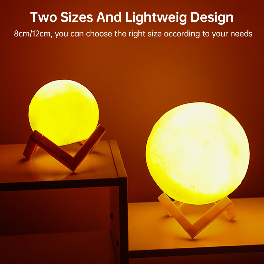 Avtoit | 3D Light Touch Switch Rechargeable Moon Night Lamp