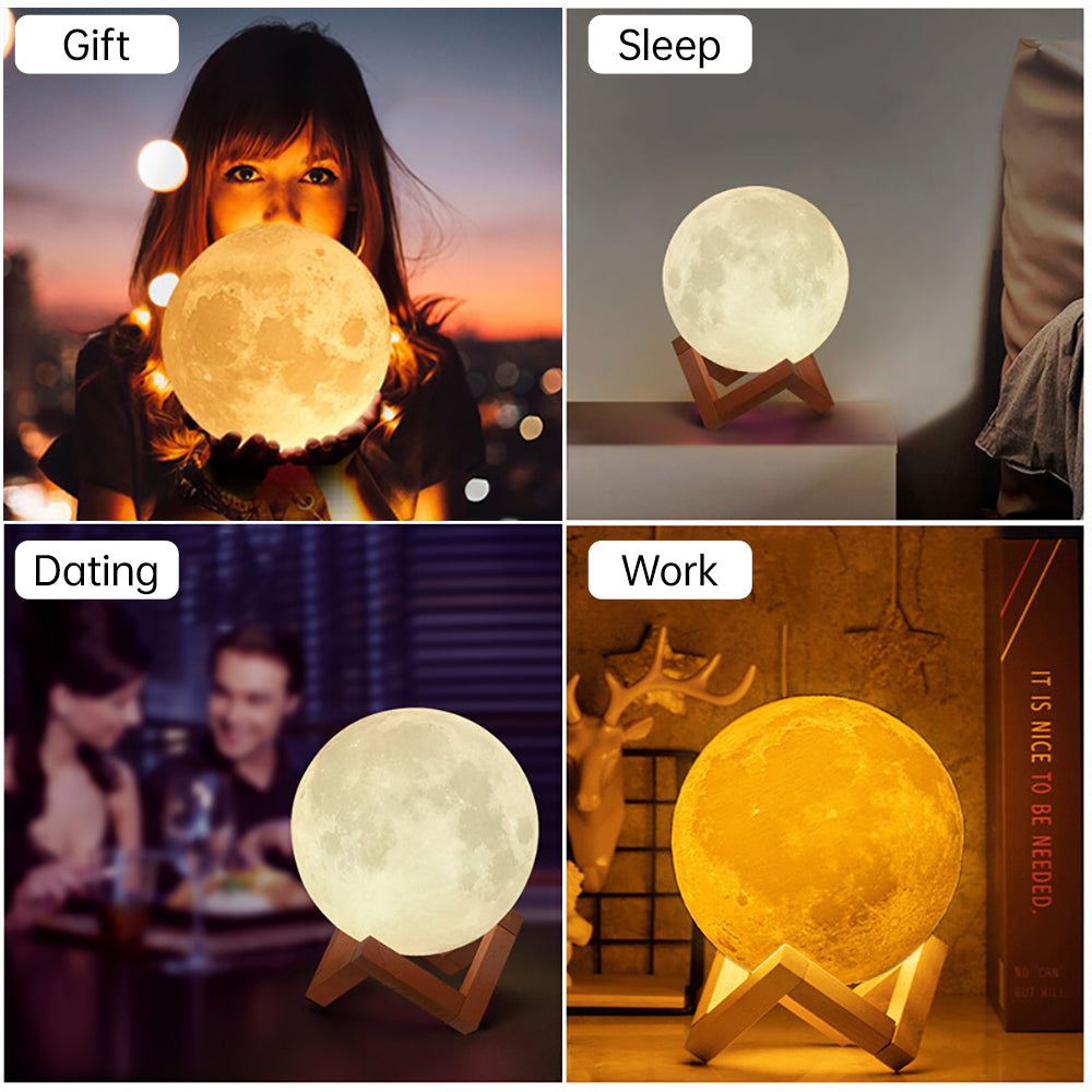Avtoit | 3D Light Touch Switch Rechargeable Moon Night Lamp