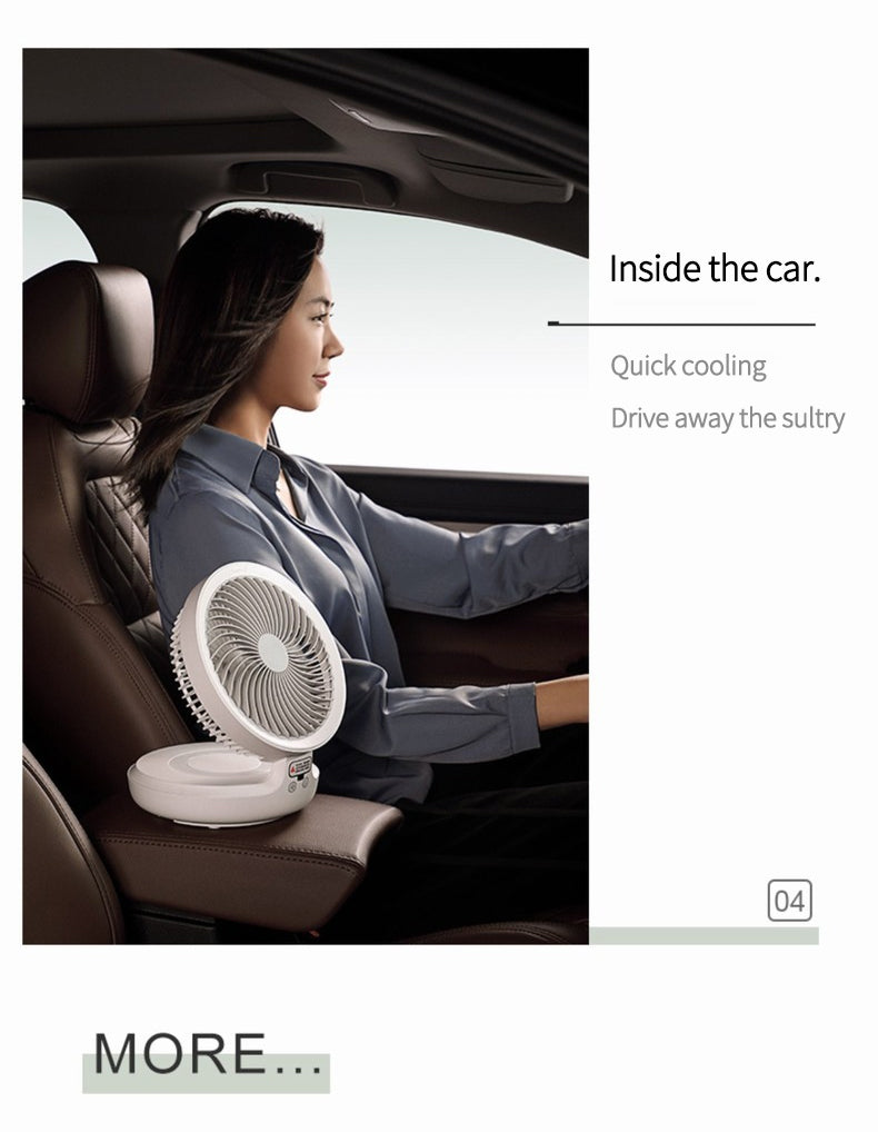 Avtoit | Portable Wireless Foldable Fan Night Lamp