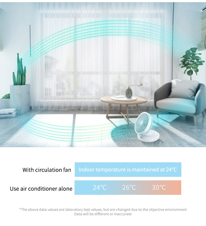 Avtoit | Portable Wireless Foldable Fan Night Lamp