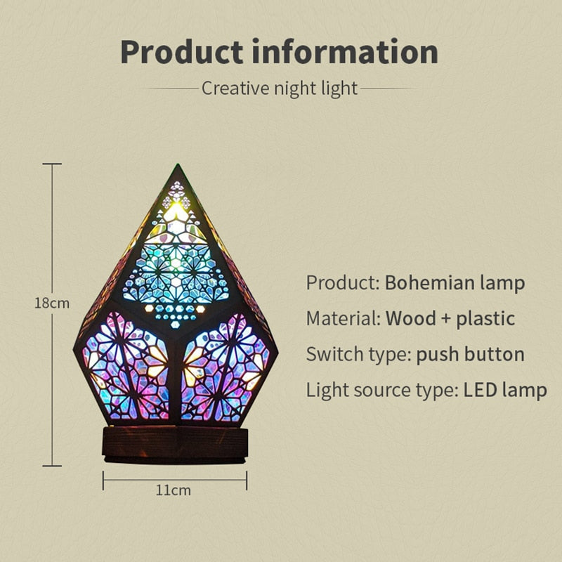 Avtoit | Wooden Hollow LED Atmosphere Night Lamp Projector