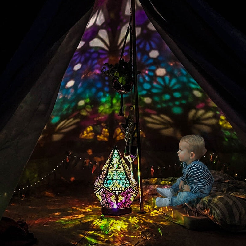 Avtoit | Wooden Hollow LED Atmosphere Night Lamp Projector