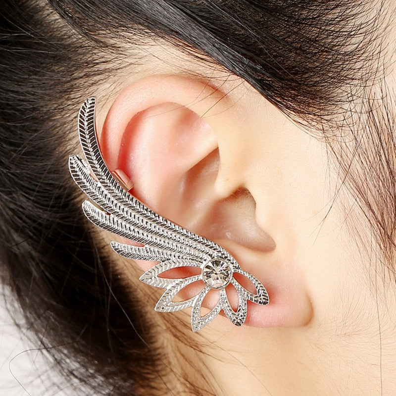 Avtoit | Fashion Alloy Feather Ear cuff Clip on Earrings