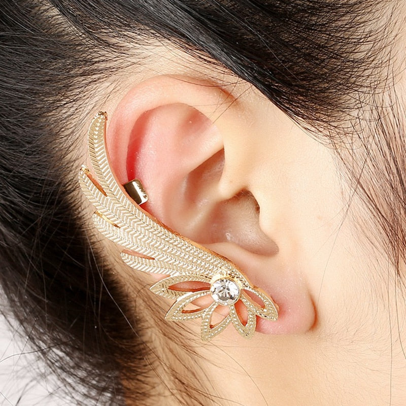 Avtoit | Fashion Alloy Feather Ear cuff Clip on Earrings
