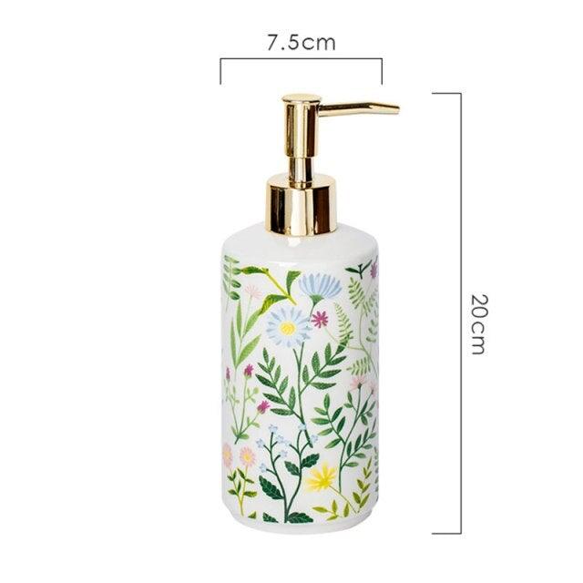 Avtoit | Soap dispenser made of ceramic with floral design