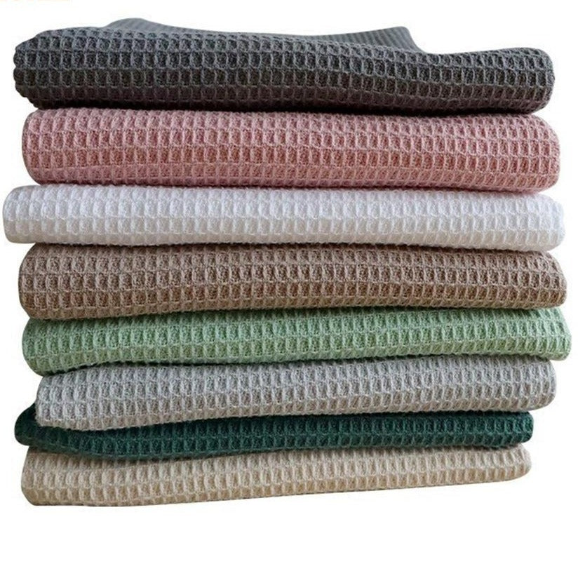 Avtoit | Waffle Fabric Cotton Kitchen Towel Set (Set of 2)