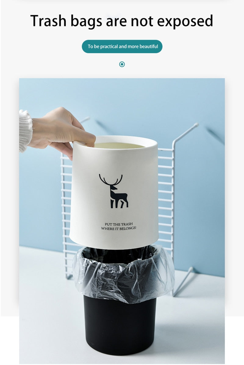 Avtoit | Nordic Desktop Double-Layer Mini Trash Can