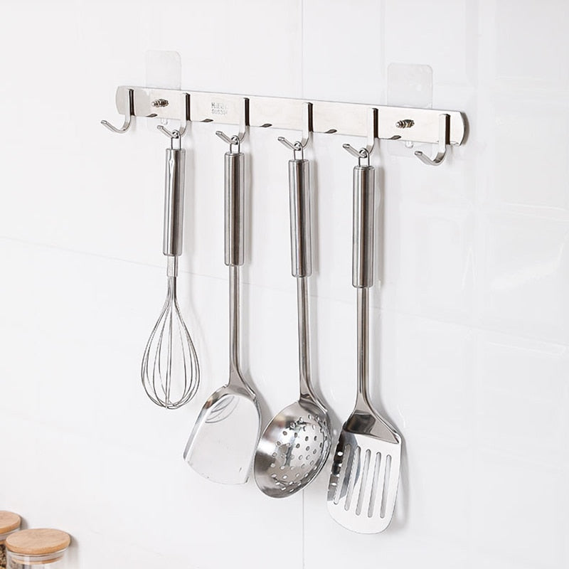 Avtoit | 10 pieces heavy-duty punch-free transparent adhesive hooks
