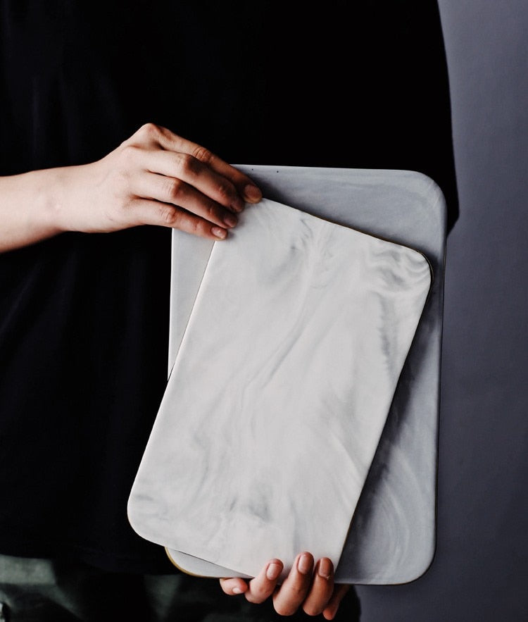 Avtoit | Elegant White Marble Ceramic Cutting Board