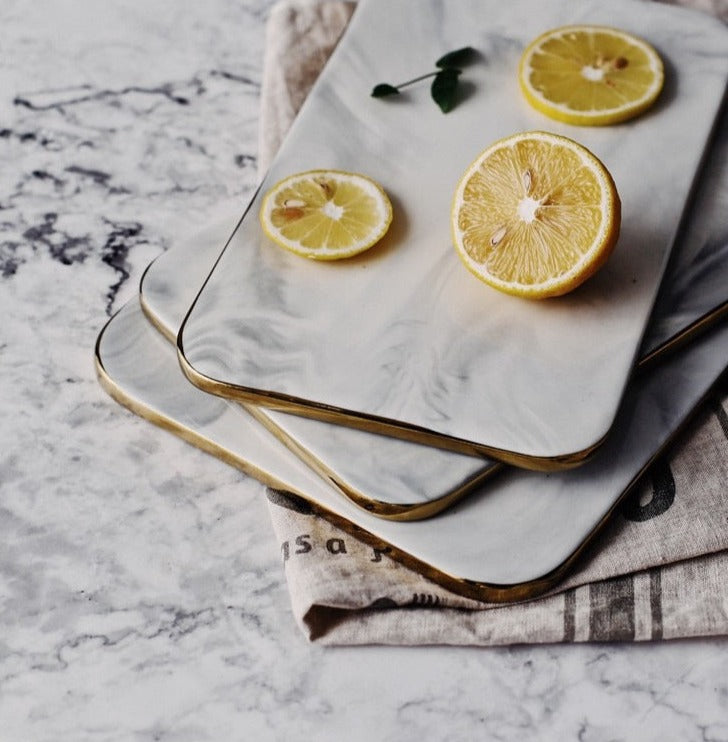 Avtoit | Elegant White Marble Ceramic Cutting Board