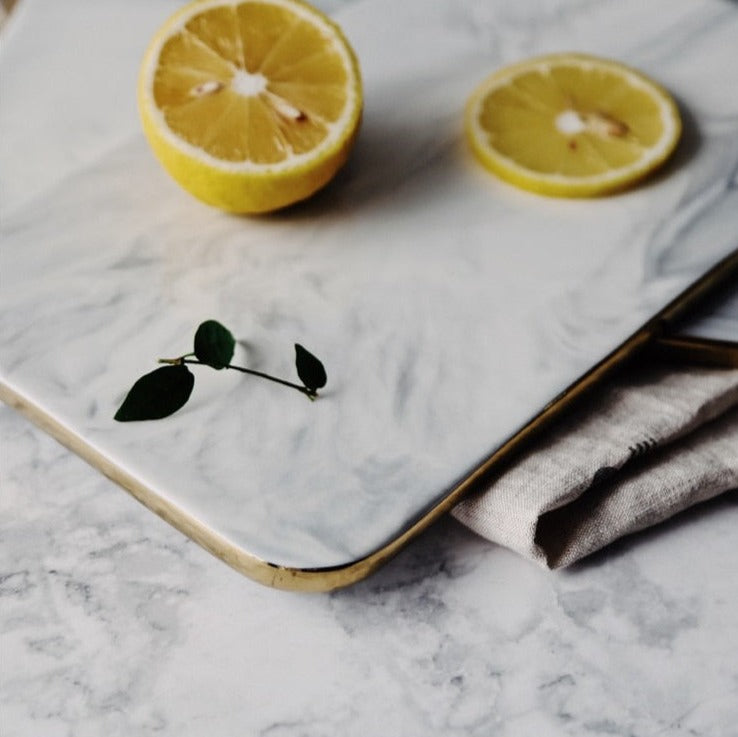 Avtoit | Elegant White Marble Ceramic Cutting Board