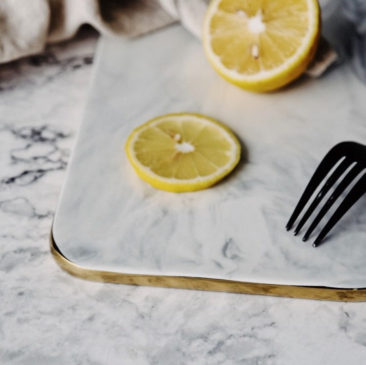 Avtoit | Elegant White Marble Ceramic Cutting Board