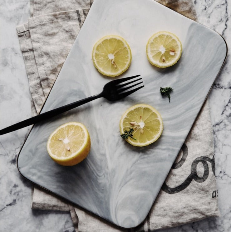 Avtoit | Elegant White Marble Ceramic Cutting Board