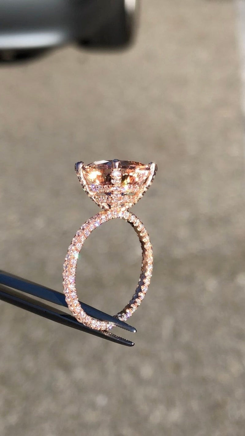 Avtoit | Luxury Fashion Rose Gold Filling Inlaid Zircon Crystal Wedding Rings