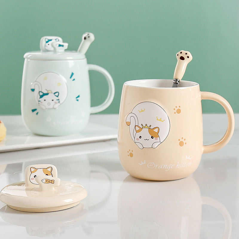 Avtoit | Cute Cartoon Kitty Mug Set