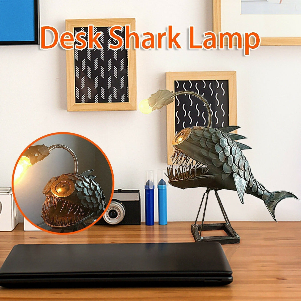 Avtoit | Creative Iron Angler Fish Desk Lamp