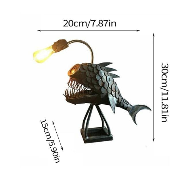 Avtoit | Creative Iron Angler Fish Desk Lamp