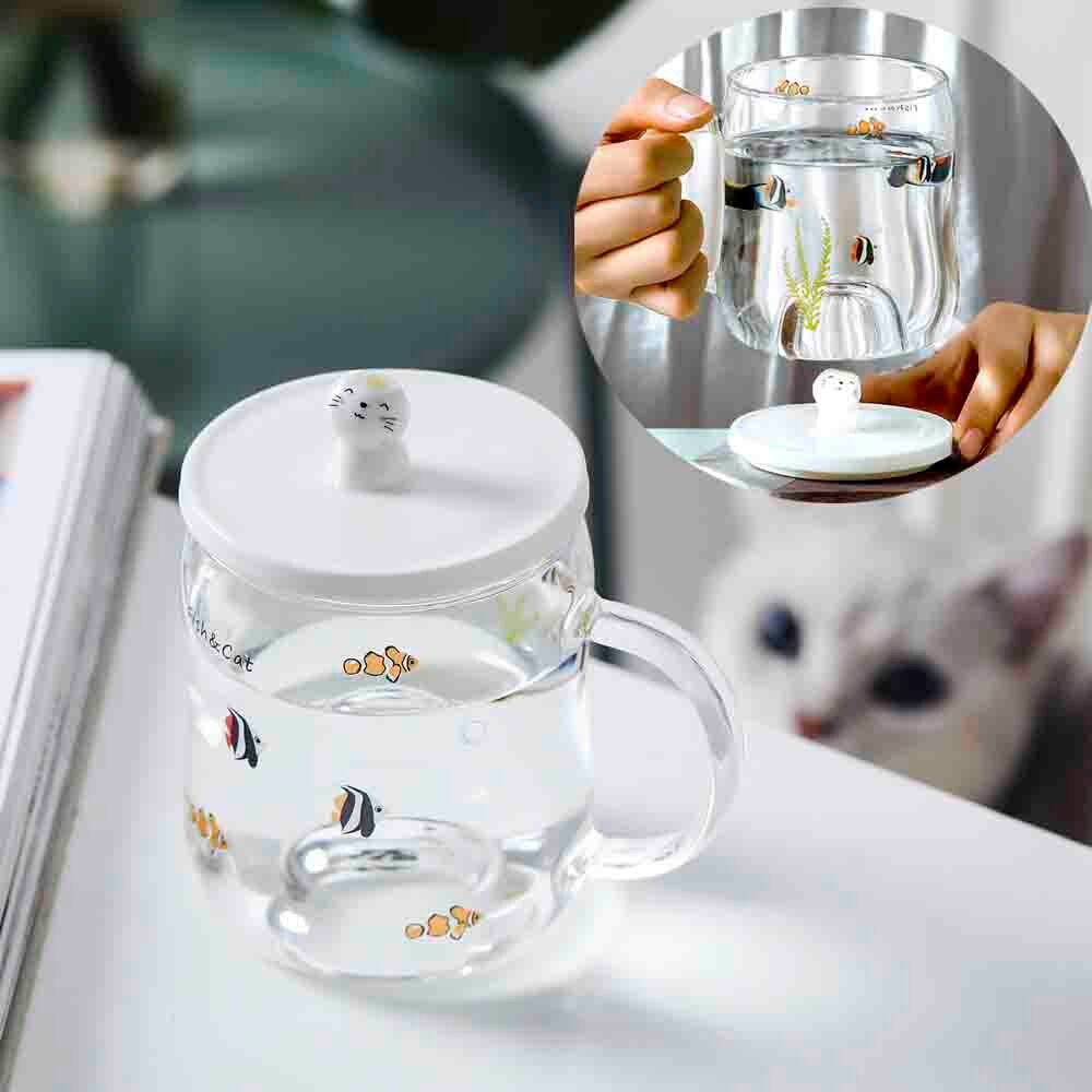 Avtoit | Cartoon Cat Transparent Floating Mug
