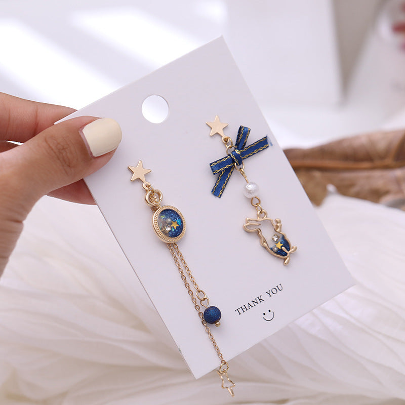 Avtoit | Japanese Style Cute Blue Rabbit Clip on Earring