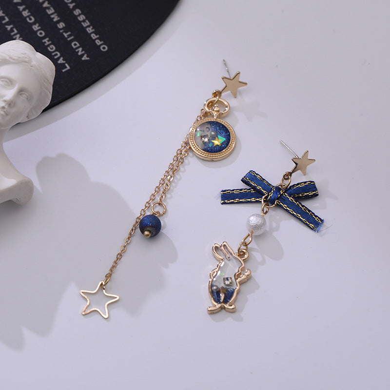 Avtoit | Japanese Style Cute Blue Rabbit Clip on Earring