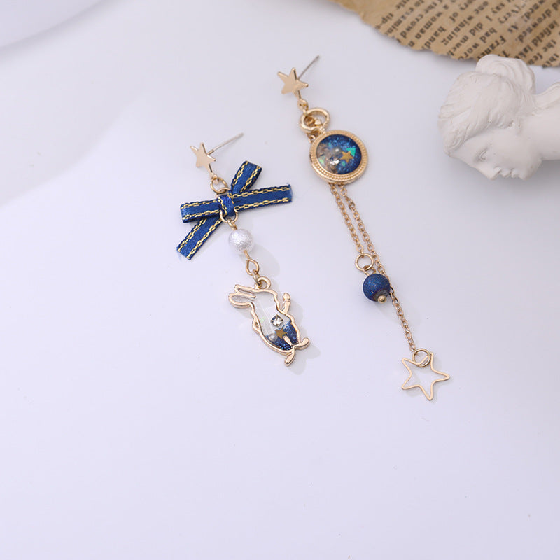 Avtoit | Japanese Style Cute Blue Rabbit Clip on Earring