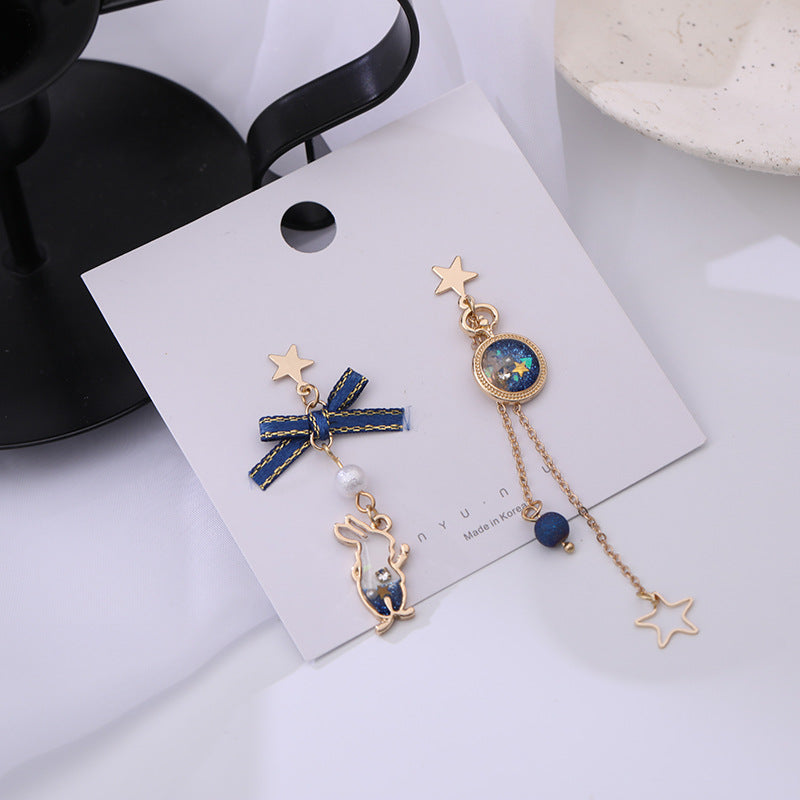Avtoit | Japanese Style Cute Blue Rabbit Clip on Earring