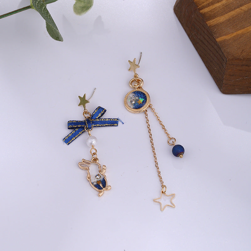 Avtoit | Japanese Style Cute Blue Rabbit Clip on Earring