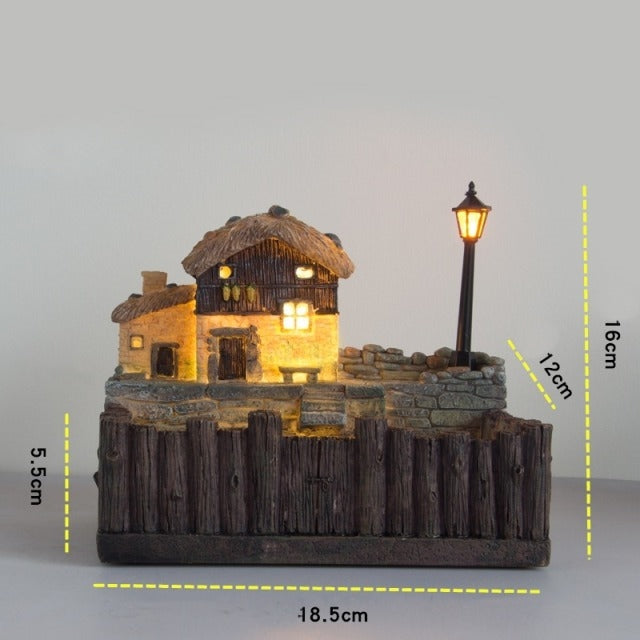 Avtoit | Resin Creative Landscape Cozy House Plants Vase