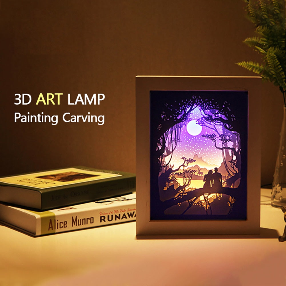Avtoit | Creative 3D Paper Box LED Night Lamp