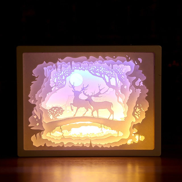 Avtoit | Creative 3D Paper Box LED Night Lamp