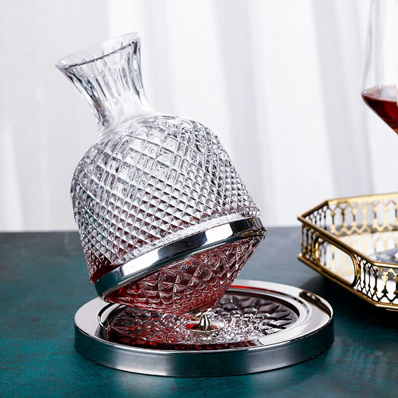 Avtoit | Elegant Crystal Spinning Glass Wine Decanter