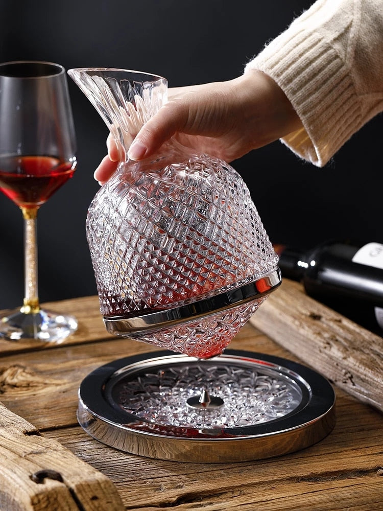 Avtoit | Elegant Crystal Spinning Glass Wine Decanter